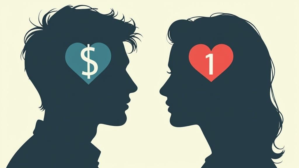 Split image of a piggy bank and a wedding ring