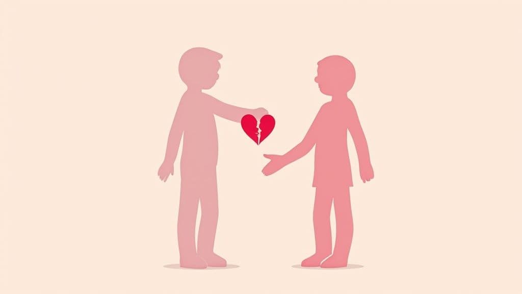 Hands reaching across a gap