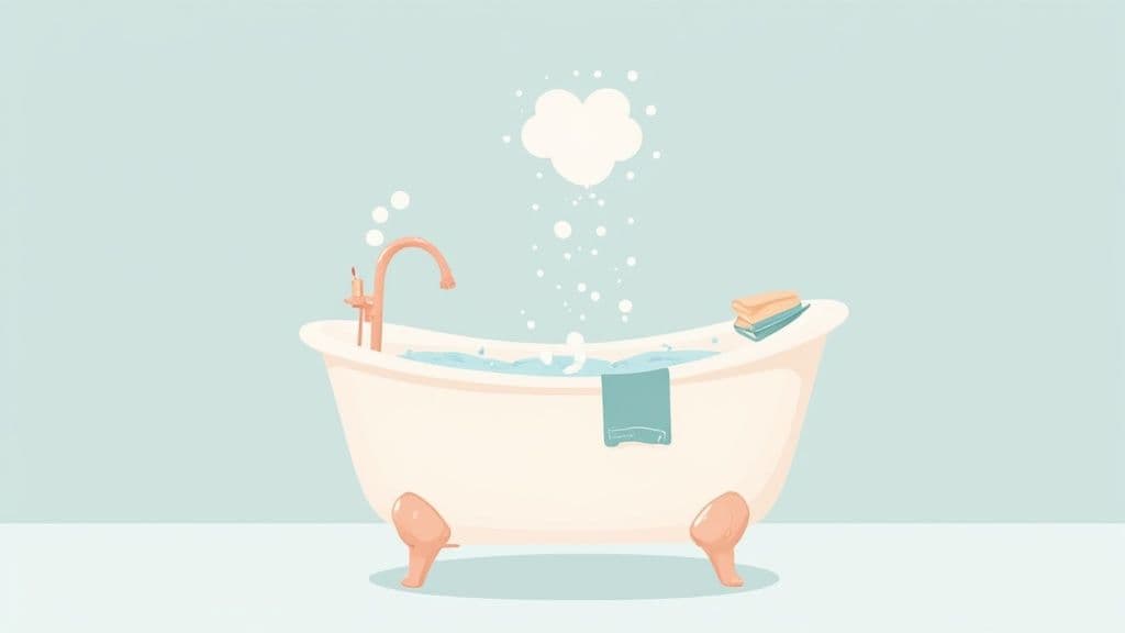 Bubble bath illustration