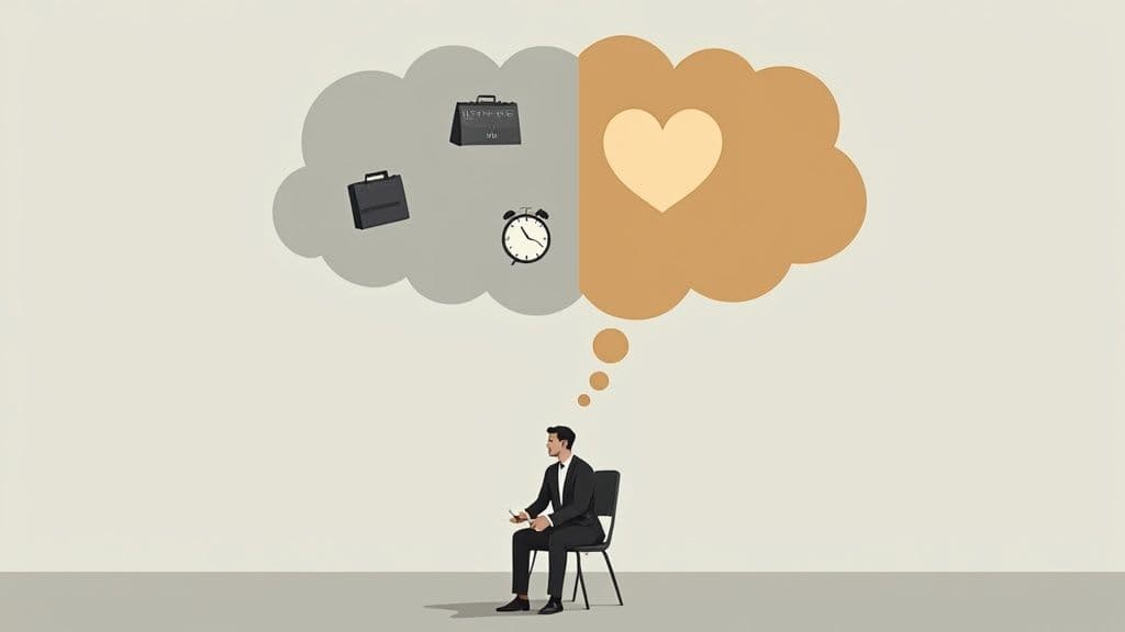 A person sitting alone, looking thoughtfully out a window at a city skyline.