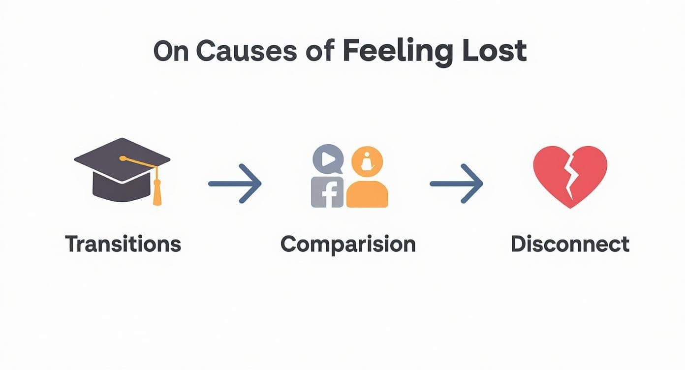Infographic about why do i feel lost in life