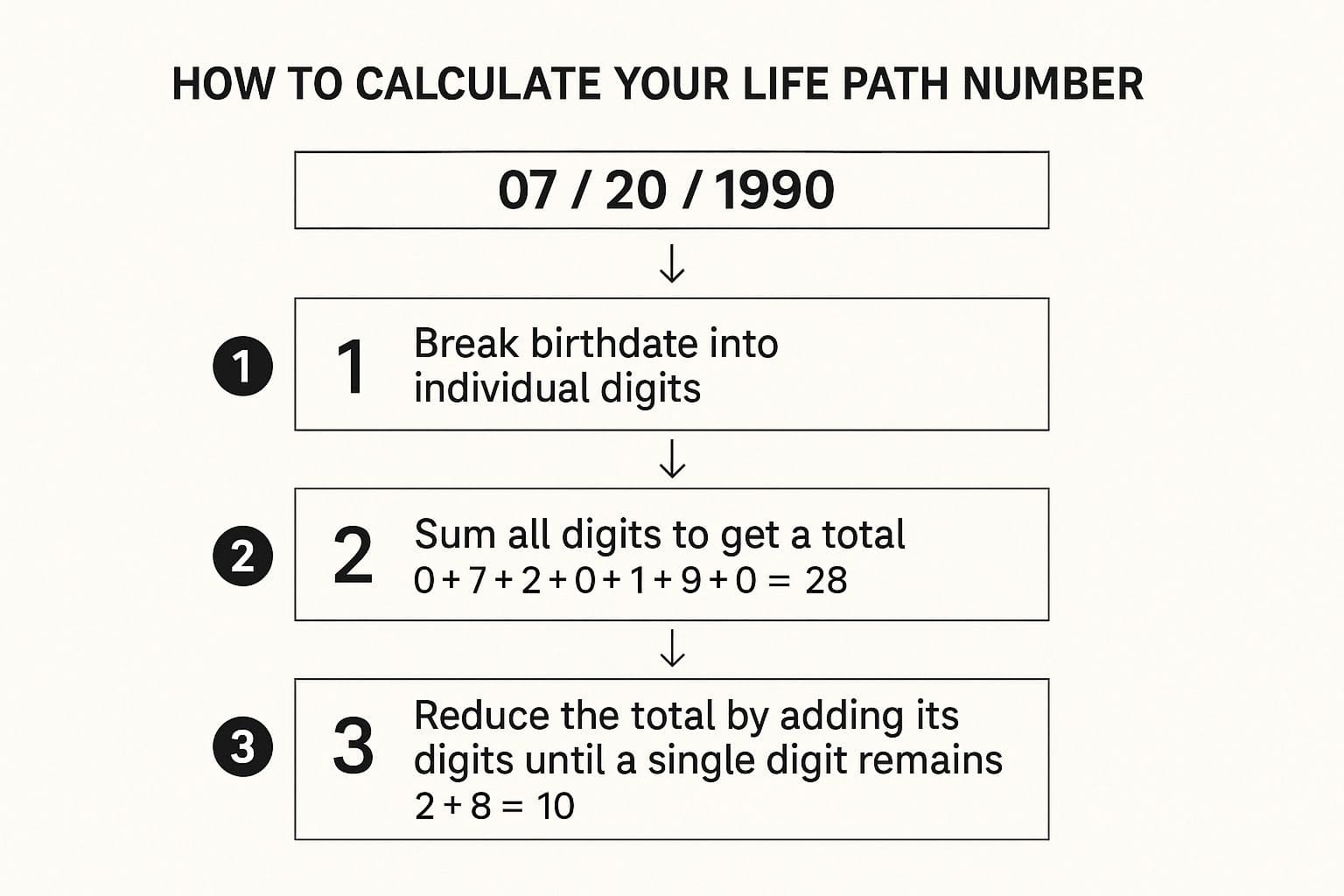 Infographic about numerology life path