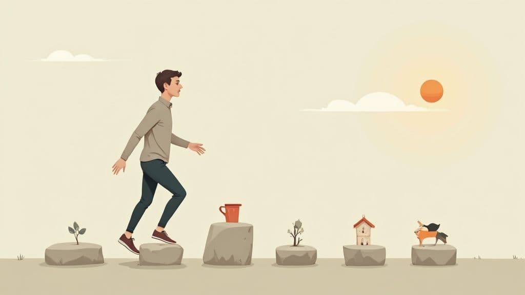 A person journaling in a notebook, surrounded by plants.