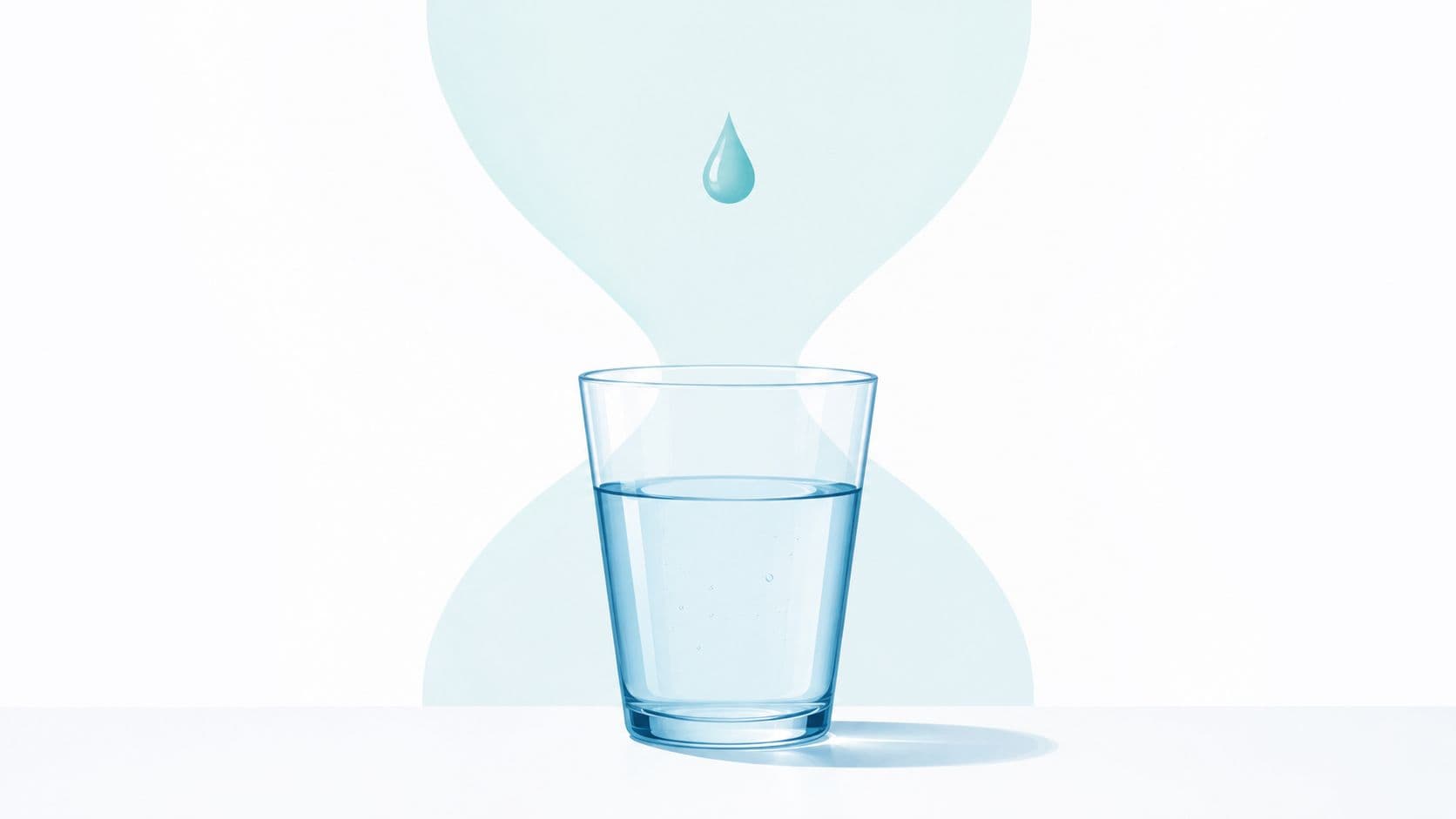 A water droplet falling into a glass of water, illustrating the concept of intermittent fasting.