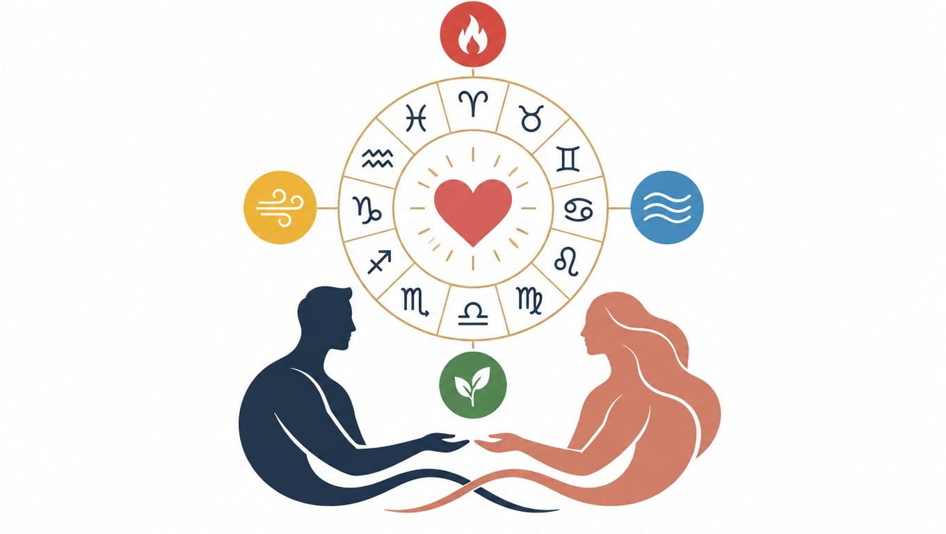 Cover Image for Love Compatibility Zodiac: Signs, Elements & Tips