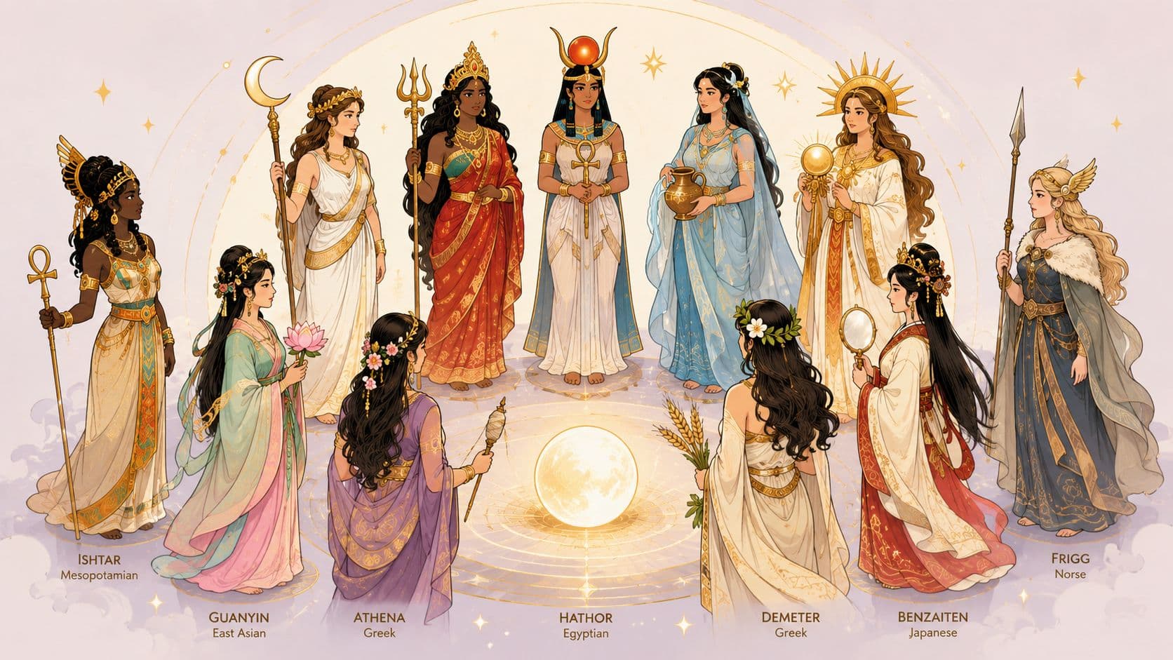 Cover Image for 10 Goddesses Names and Meanings from Around the World