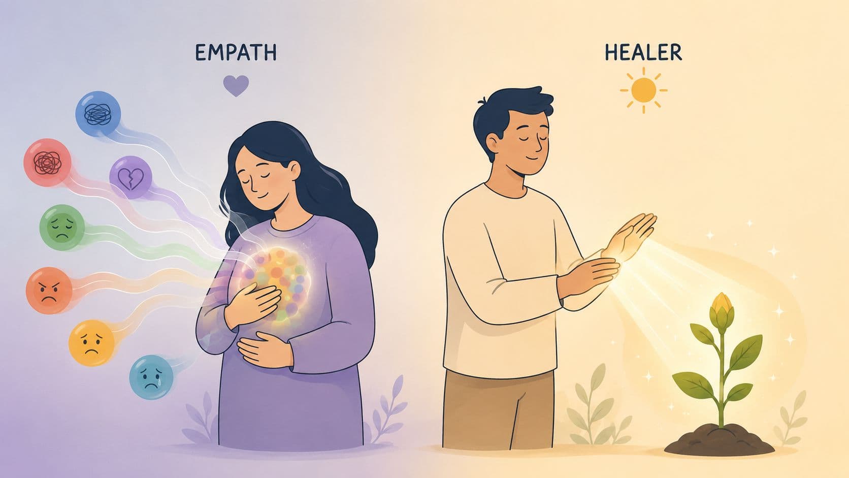 Cover Image for Empaths and Healers: Signs, Differences, and Growth Paths