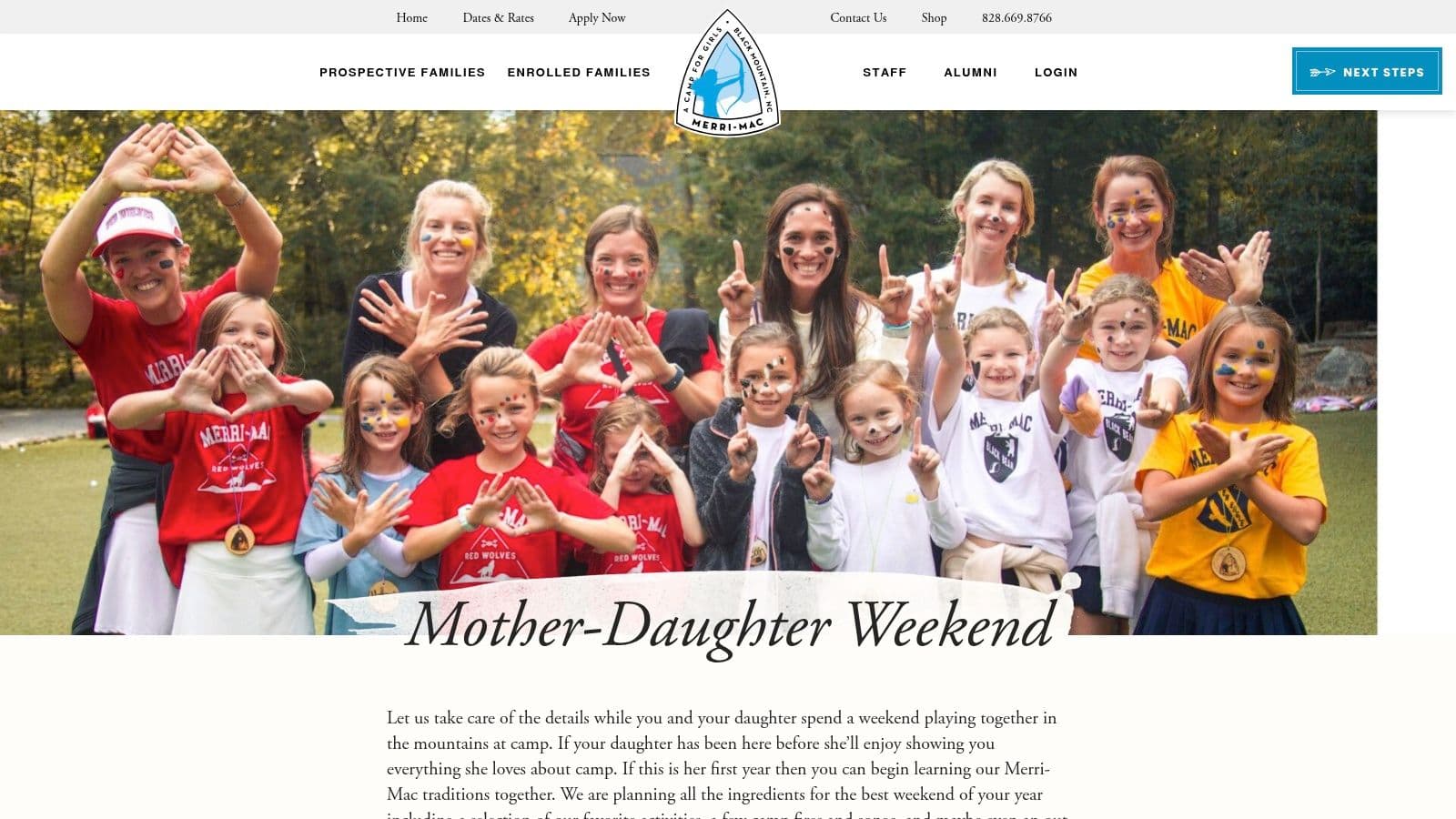 Camp Merri‑Mac, Mother–Daughter Weekend