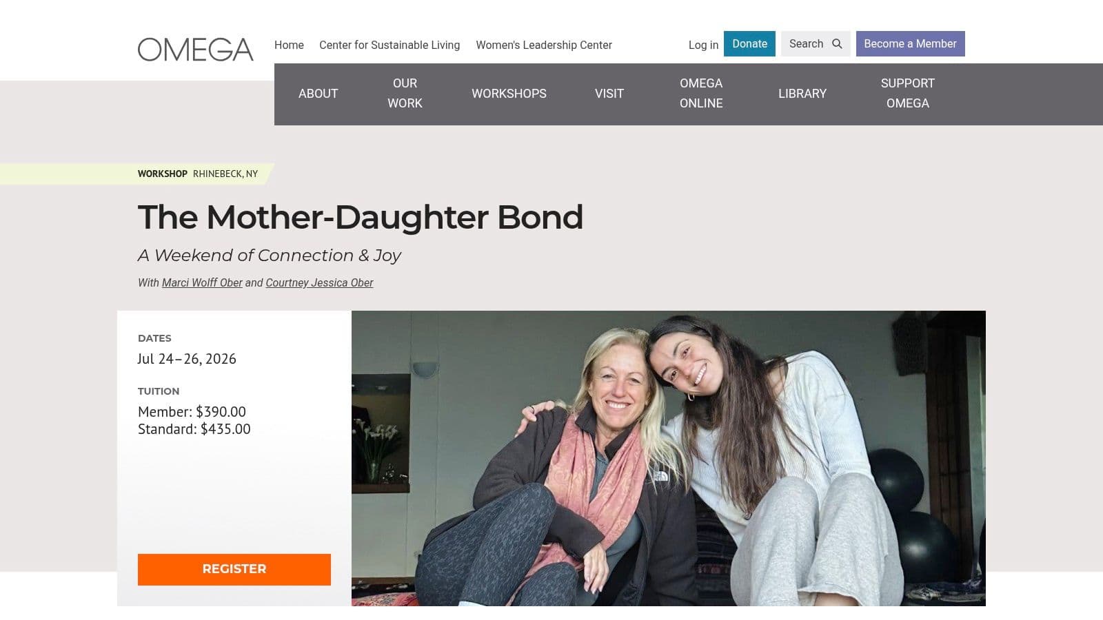 Omega Institute, “The Mother–Daughter Bond”