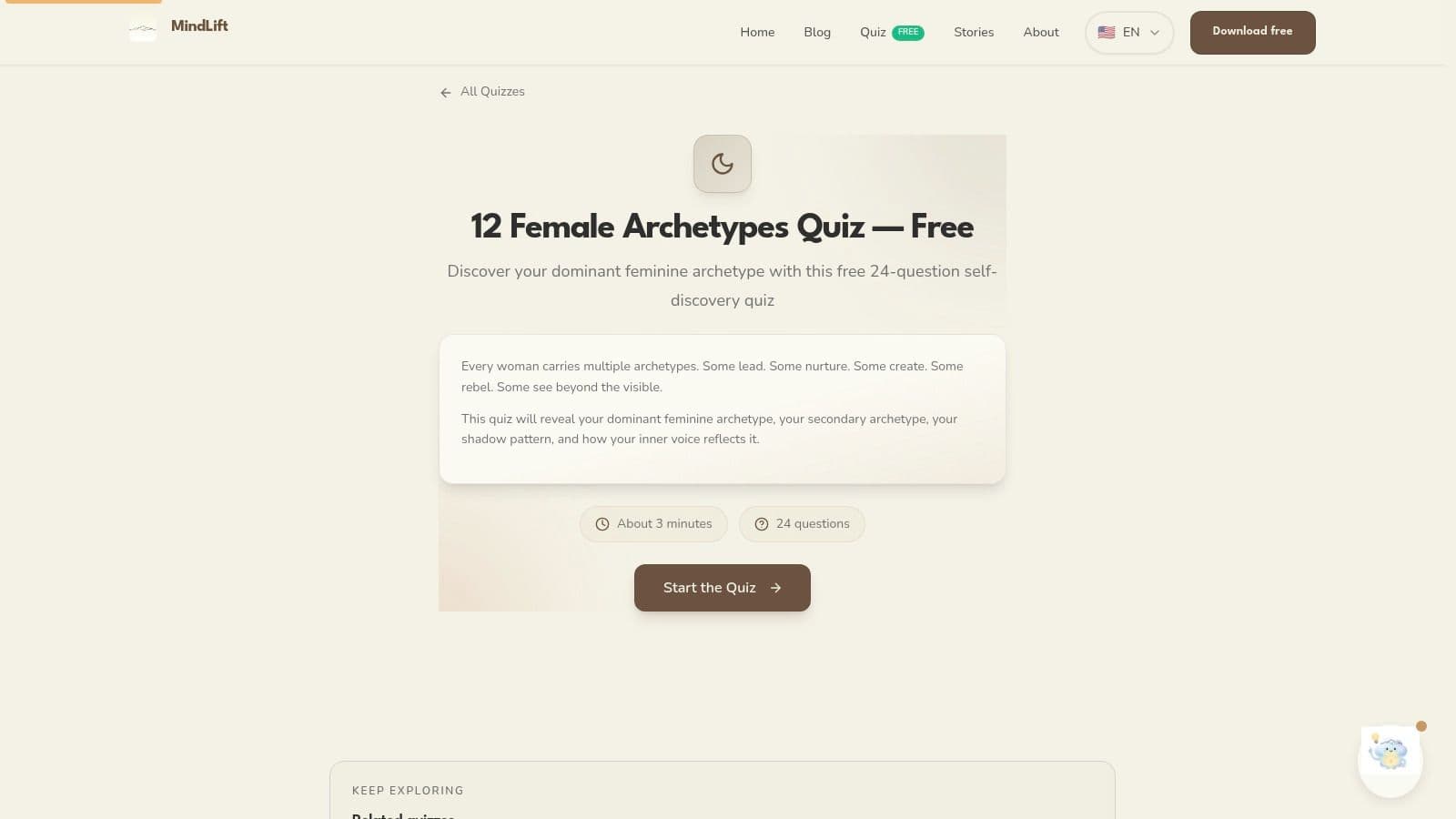 MindLift, 12 Female Archetypes Quiz