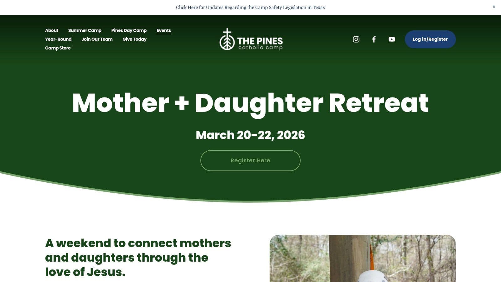 The Pines Catholic Camp, Mother + Daughter Retreat